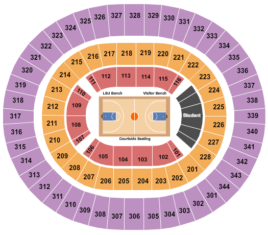Pete Maravich Assembly Center LSU Seating Chart